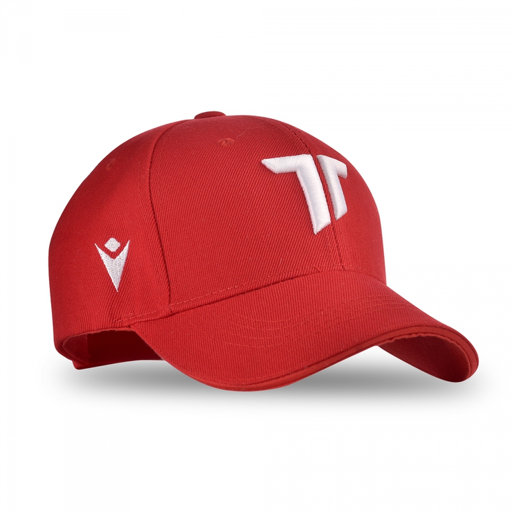 Red baseball Macron cap