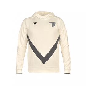 White-grey Macron & AS Trenčín hoodie
