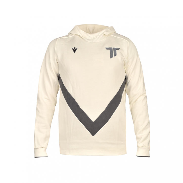 Children’s white-grey Macron & AS Trenčín hoodie