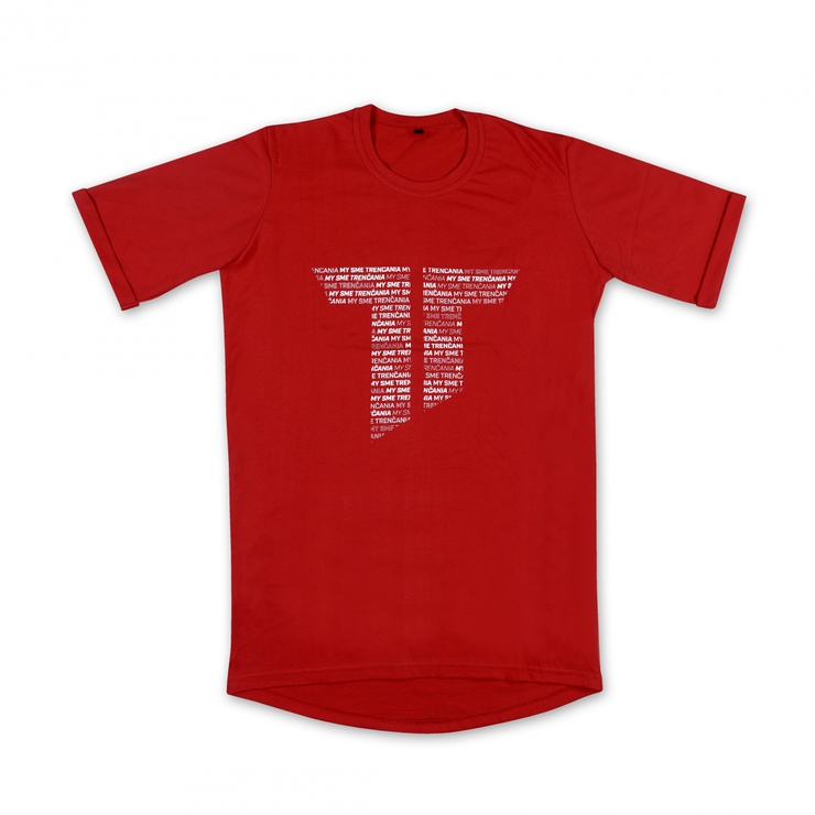 Red cotton T-shirt  - Men 