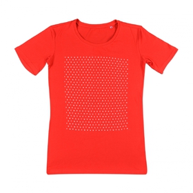 Dámske červené tričko s ASTN 