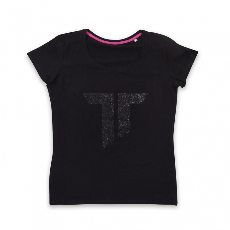 Dámske čierne tričko s logom T